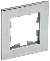 Рамка универсальная IEK Brite РУ-1-1-БрА 1-м. металл алюминий  картинка